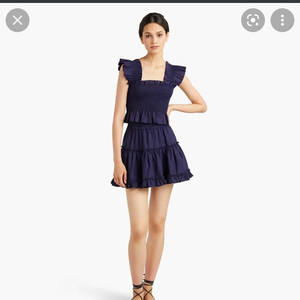 Hill House Home - Navy Paz Skirt - Linen - Size Medium - SOLD OUT